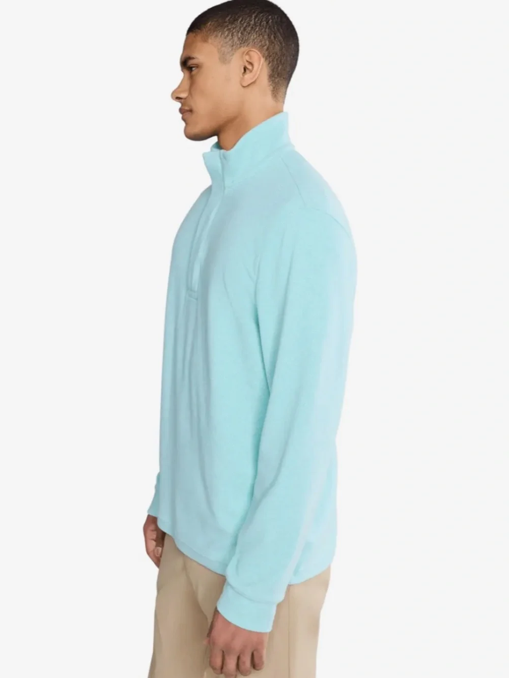 vineyard vines mens calmwater quarter zip pullover aqua haze color size m nwt
